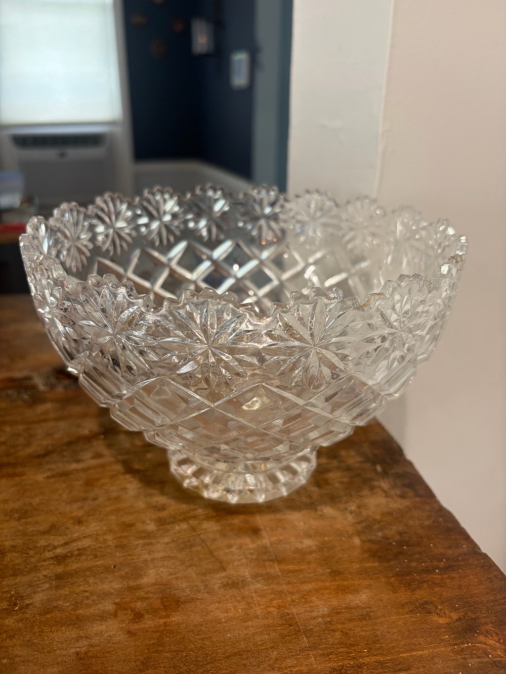 Waterford Crystal Clear Cut Glass Pedestal Bowl